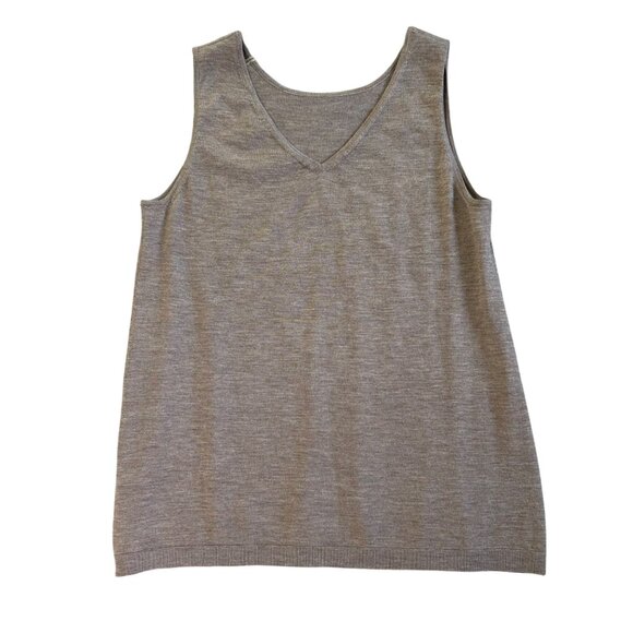 Kinross Cashmere Womens XL V-Neck Sleeveless Tank ToP 100% Cashmere - Picture 1 of 7